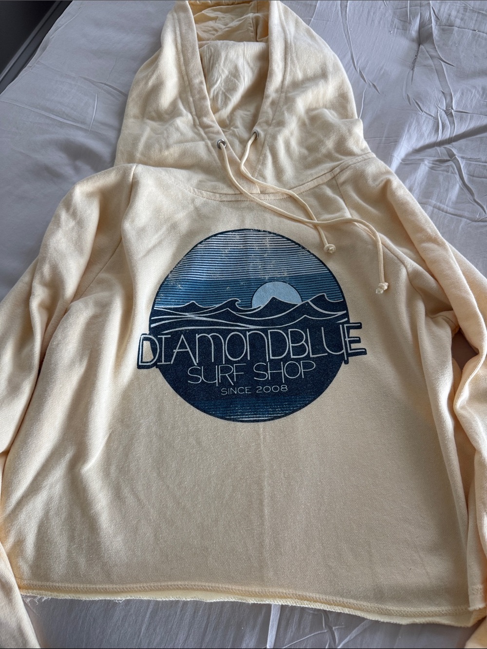 Diamond Blue Surf Shop Graphic Hoodie - BLOCK ISLAND